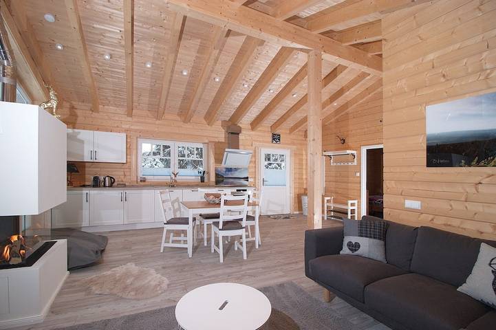 Blockhütte für 4 Personen, mit Garten und Sauna sowie Terrasse - 1