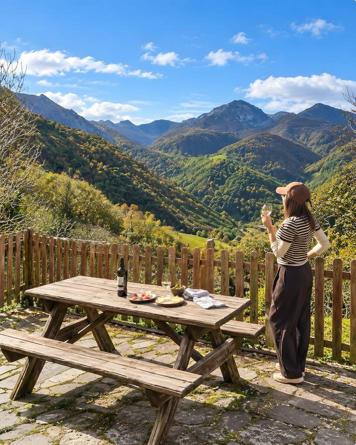 Casa rural 'La Congosta Mágica Aldea De Montaña' con vistas a la montaña, terraza compartida y Wi-Fi in Teverga, Cordillera Cantábrica