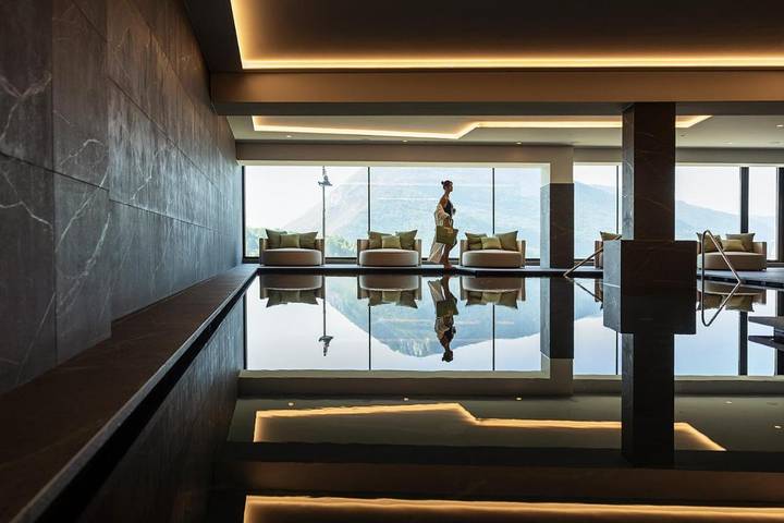 Hôtel pour 3 personnes, avec jardin et piscine ainsi que vue et sauna, animaux acceptés à San Lorenzo in Banale