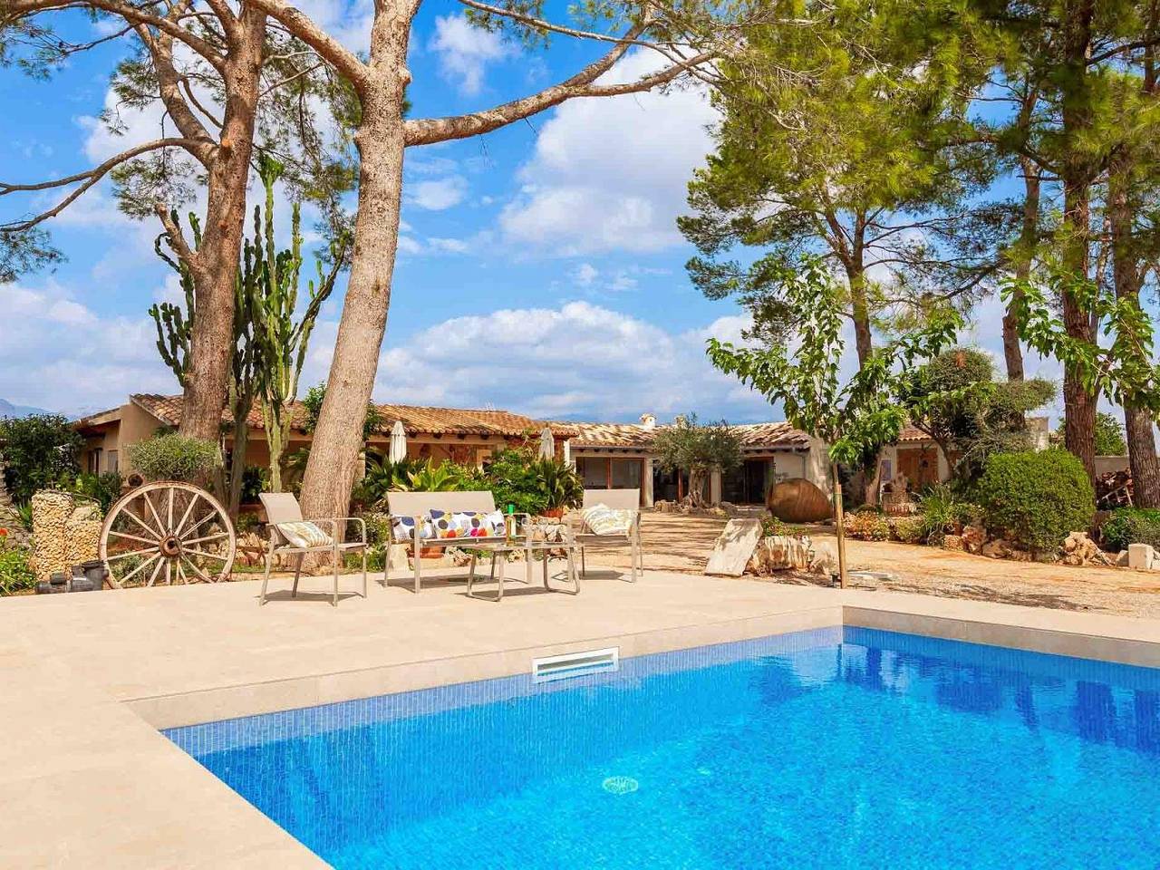 Schöne familienfreundliche Finca in Binissalem, mit privatem Pool. in Biniagual, Binissalem