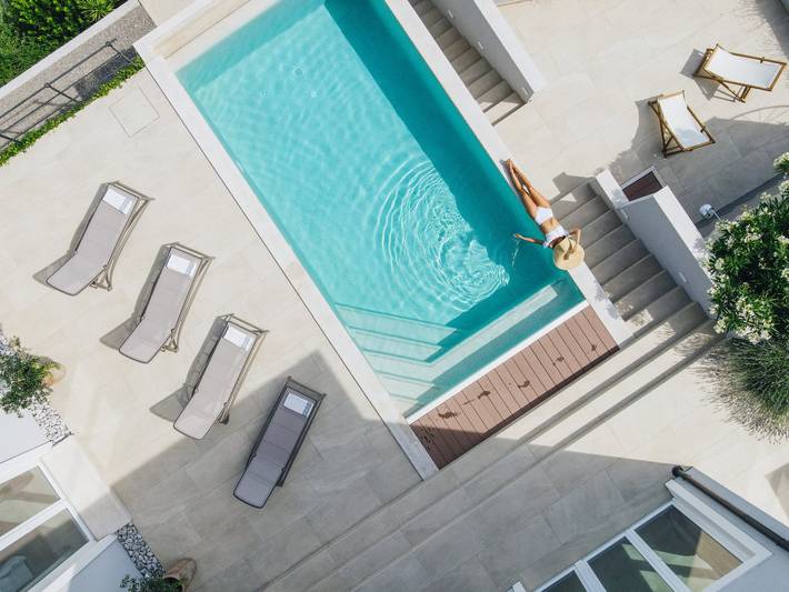 Villa pour 8 personnes, avec vue sur l’océan ainsi que piscine et balcon à Lovran - 3