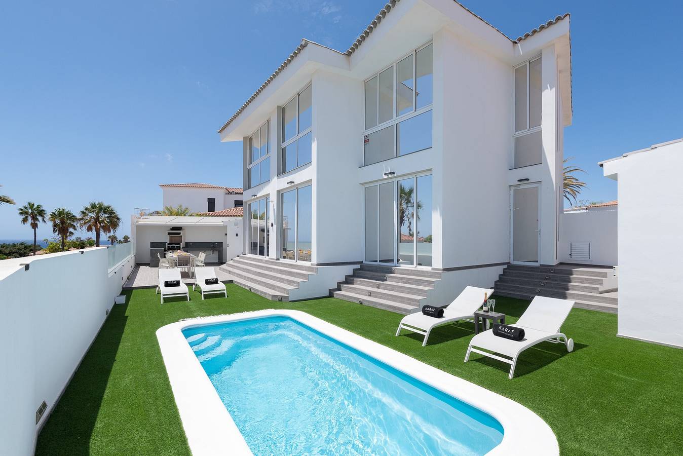 Ferienvilla 'Karat Villa Ocean Golf' mit Meerblick, Wlan und Klimaanlage in Amarilla Golf, Teneriffa Süd