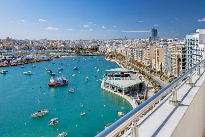 Vakantieappartement voor 3 personen, met terras en uitzicht in Sliema