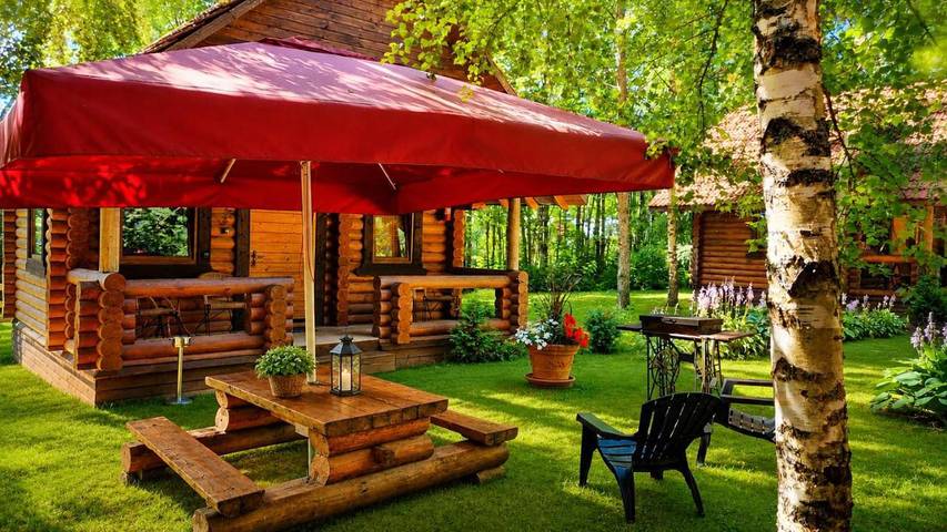 Bungalow für 5 Personen, mit Terrasse und Garten sowie Sauna und Ausblick in Lettland - 3