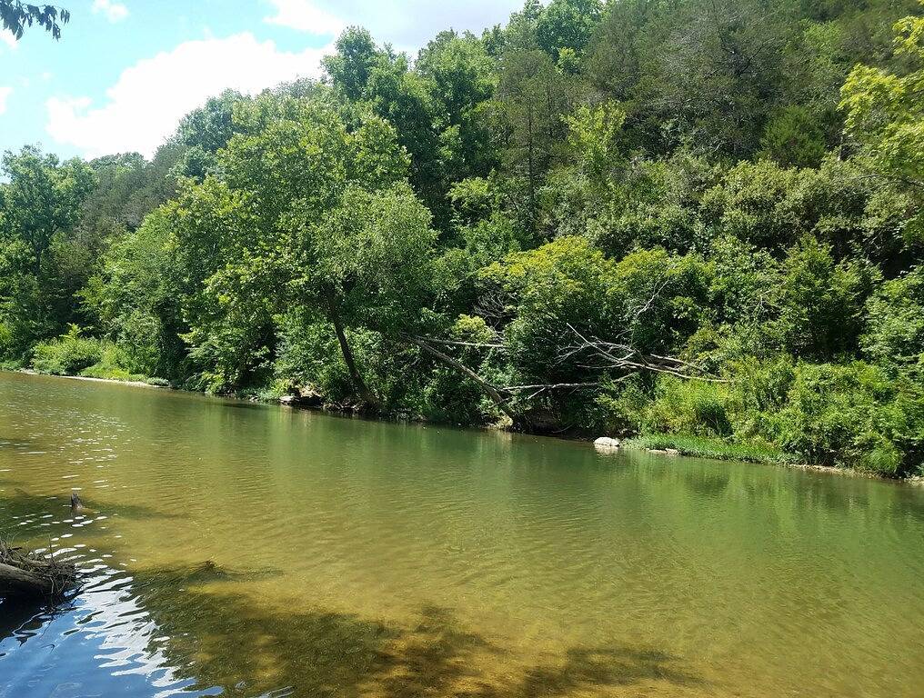 Large Canvas Bell Tent on Kings River in Carroll County (AR)
