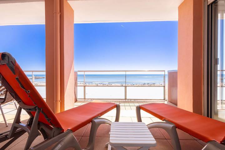 Gîte pour 6 personnes, avec balcon/terrasse, adapté aux familles dans Office De Tourisme De Valras Plage