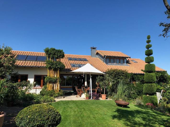 Ferienhaus für 6 Personen, mit Balkon und Terrasse sowie Garten und Ausblick in Grünkraut