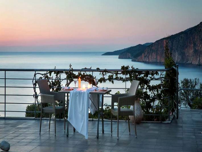 Location de vacances pour 4 personnes, avec Vue sur l’océan ainsi que Balcon et Terrasse dans Άσος - 4