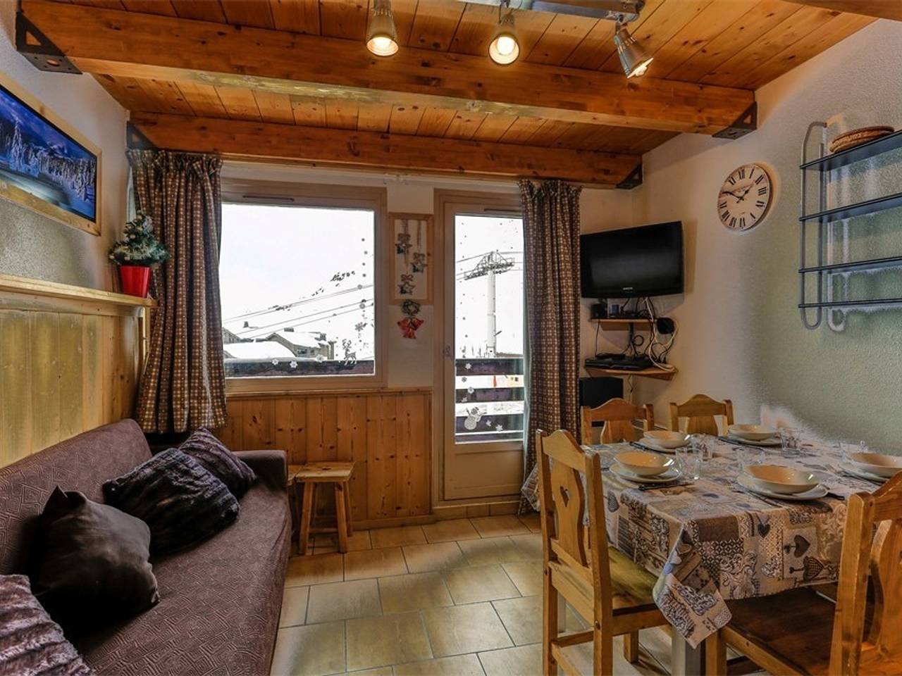 Apartamento entero, Apartamento moderno para 6 con balcón, Wifi y acceso directo a pistas en Val Thorens in Val Thorens, Les Trois Vallées