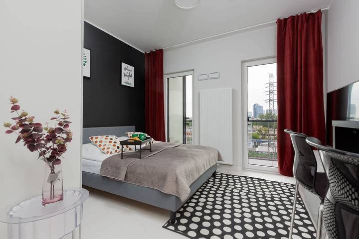 Studio für 2 Personen, mit Balkon/Terrasse in Warschau