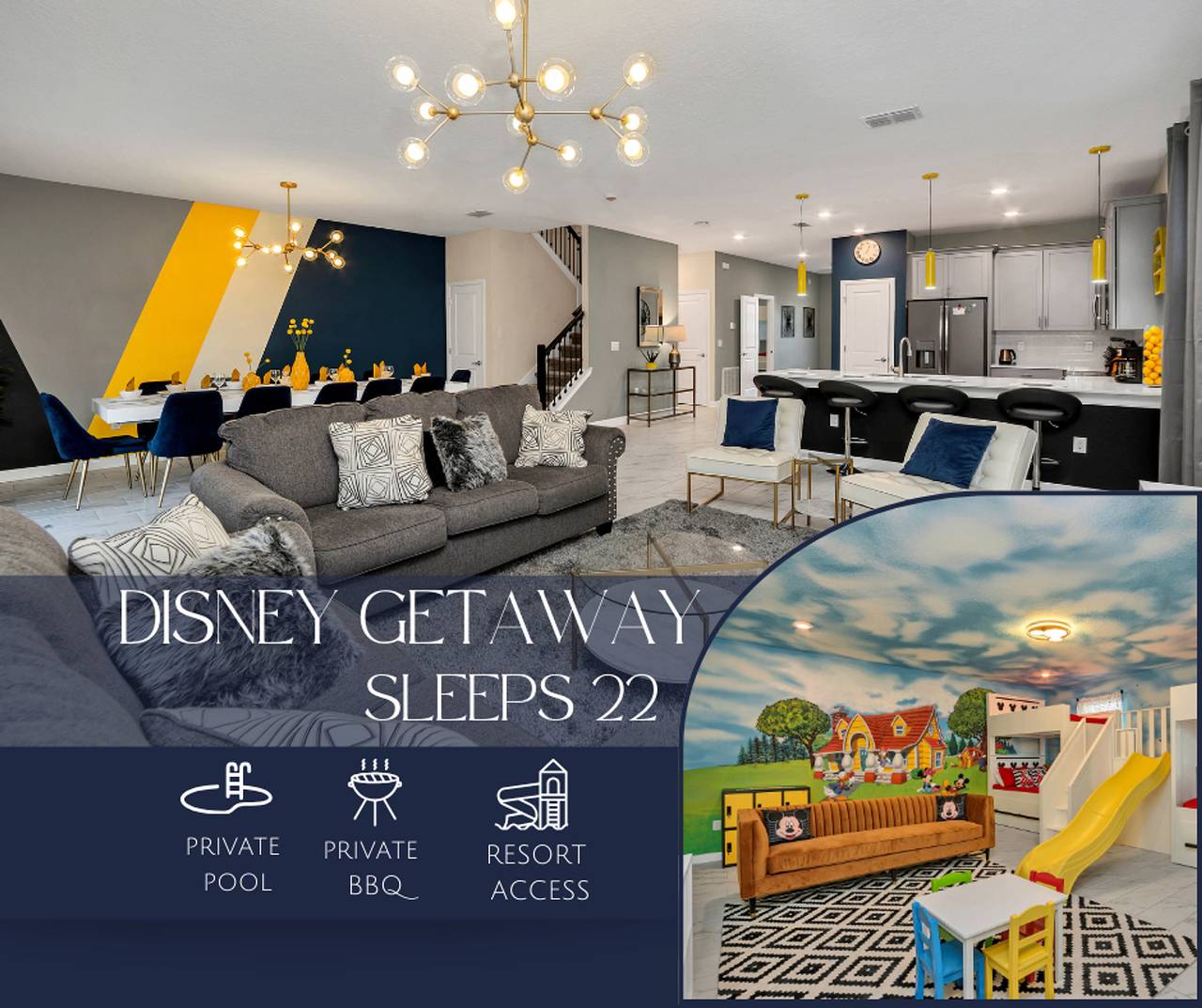 Magical Family Home 8min-Disneyworld Pool/Spa Sleeps 22 Stl103 in Condado de Osceola