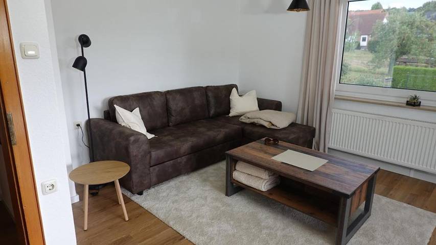 Ferienwohnung für 6 Personen, mit Balkon und Garten sowie Ausblick in Kalletal