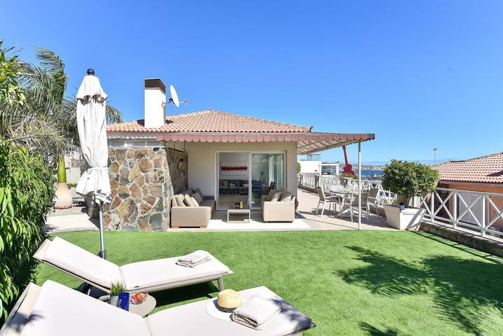 Chalet für 6 Personen, mit Pool und Meerblick sowie Garten und Terrasse in Playa del Inglés