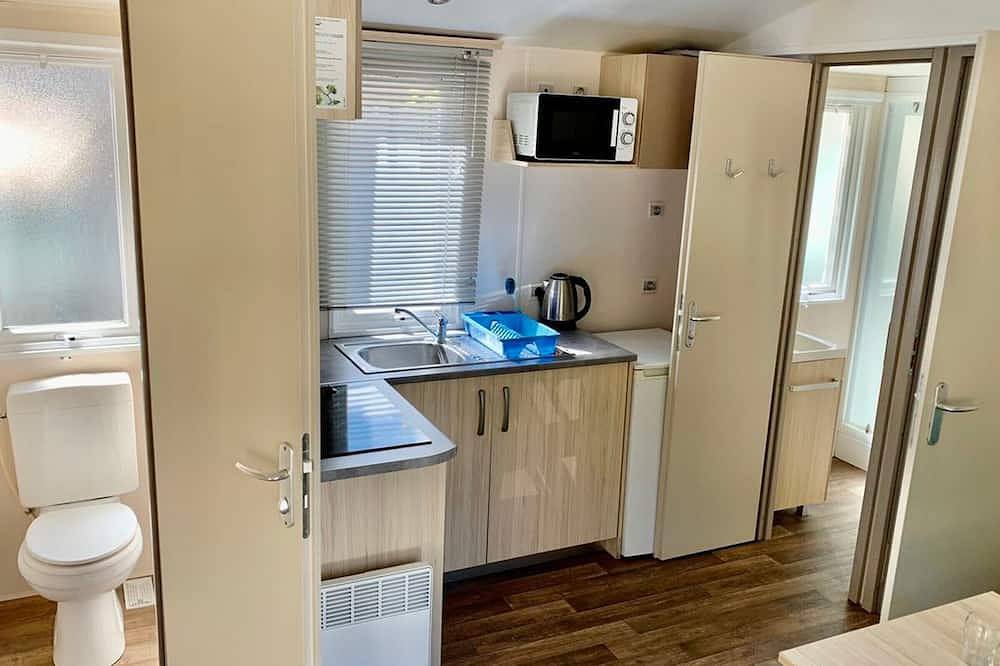 Gemütliches Mobilheim, Haustiere erlaubt - 4 Pers. in Méolans-Revel, Barcelonnette und Umgebung