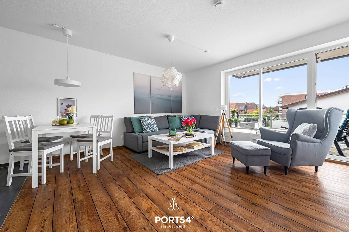 Ganze Wohnung, Möwennest - für 4 Personen, Balkon, Parkplatz, Beste Lage in Büsum in Hafen Büsum, Büsum