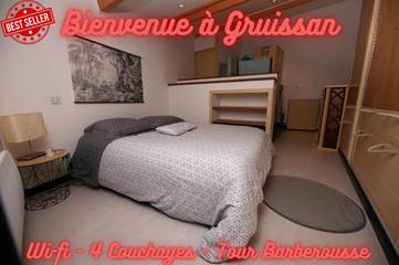 Gîte pour 4 personnes, avec balcon dans Tour Barberousse Chateau De Gruissan