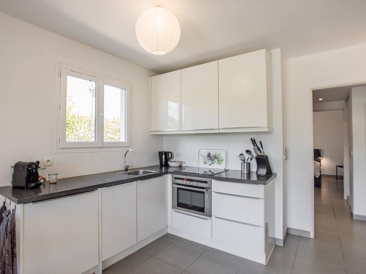 Geheel appartement, Appartement met tuin, 500 m van de zee en strand in Sainte-Maxime, Draguignan en omgeving