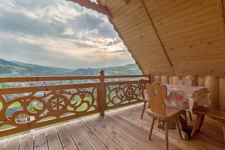 Apartament wakacyjny dla 2 osób, z Balkon i Taras oraz Ogród i Widok w Krościenko nad Dunajcem