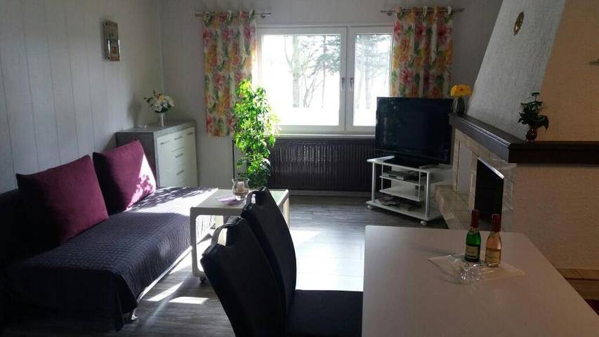 Ferienwohnung für 3 Personen, mit Terrasse und Garten sowie Seeblick und Ausblick in Braunsbedra - 2