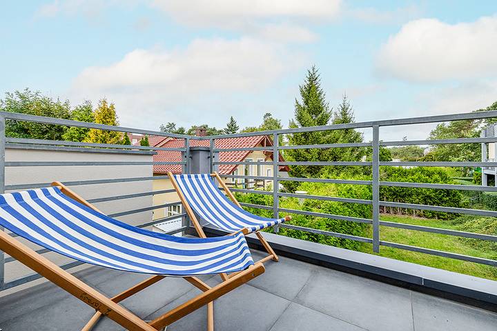 Ferienwohnung für 5 Personen, mit Garten und Balkon