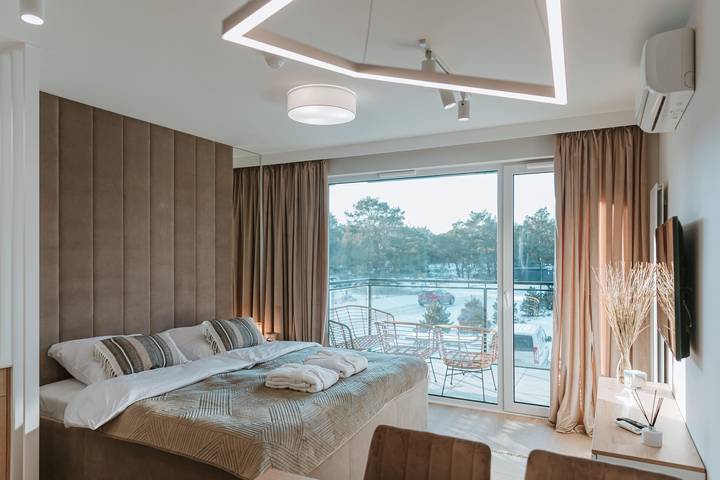 Apartament wakacyjny dla 2 osób, z Ogród w Łeba