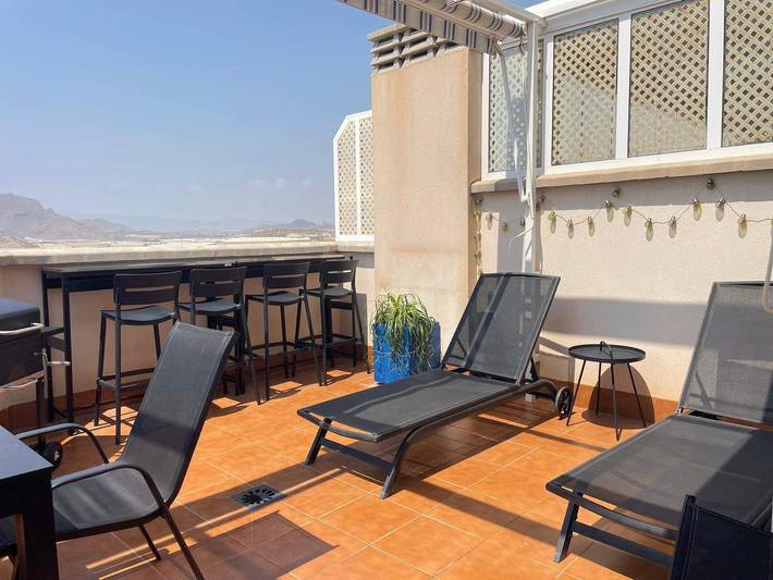 Ferienwohnung für 5 Personen, mit Meerblick und Balkon sowie Terrasse und Garten in Puerto de Mazarrón (Mazarrón)