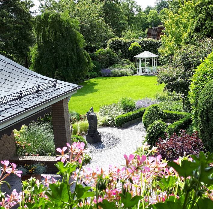 Bungalow für 4 Personen, mit Terrasse und Garten sowie Ausblick