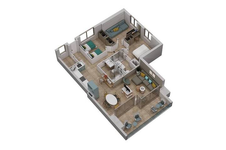 Vakantieappartement voor 6 personen, met zwembad in La Caleta