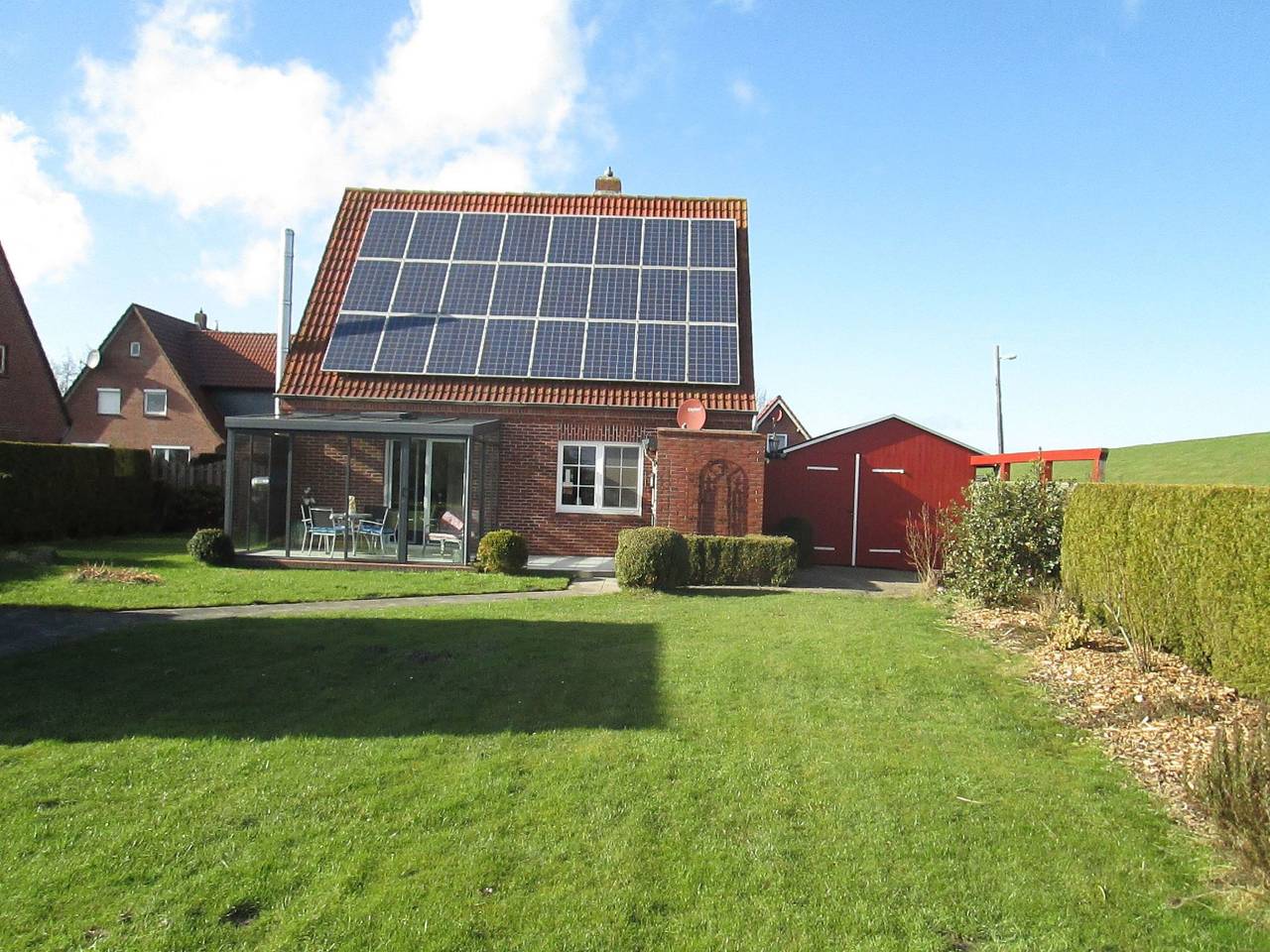Mit Wintergarten und Garten am Deich in Fedderwardersiel, Butjadingen