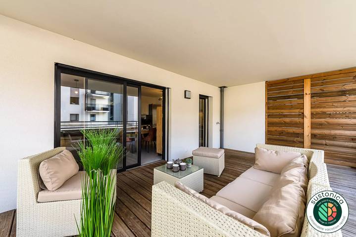 Appartement de vacances pour 6 personnes, avec balcon