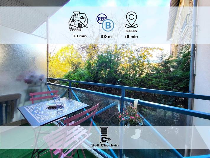 Gîte pour 2 personnes, avec Balcon ainsi que Terrasse et Vue à Gif-sur-Yvette