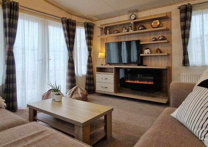 Vakantiepark voor 4 personen, with balkon and kinderzwembad as well as zwembad in Wales