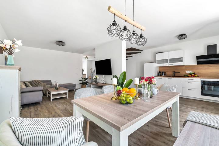 Ferienhaus für 5 Personen, mit Terrasse und Garten sowie Sauna in Dänschendorf