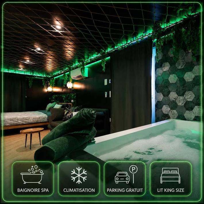 Appartement de vacances pour 2 personnes, avec Balcon et Jacuzzi ainsi que Terrasse et Jardin
