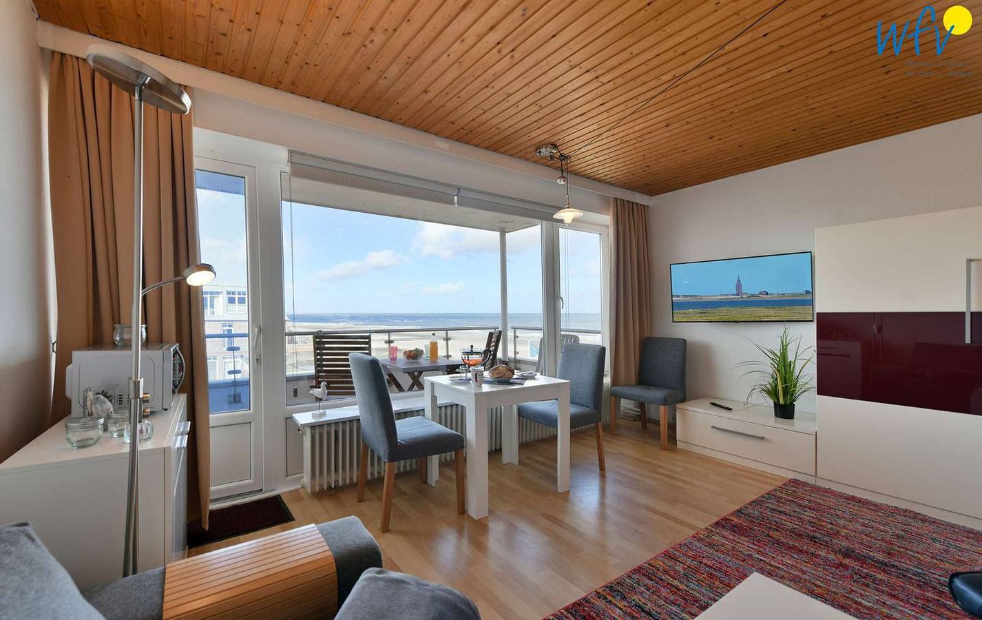 Ganze Wohnung, Apartment mit Meerblick, Terrasse, TV und Geschirrspüler - 100m bis Besame Mucho in Wangerooge