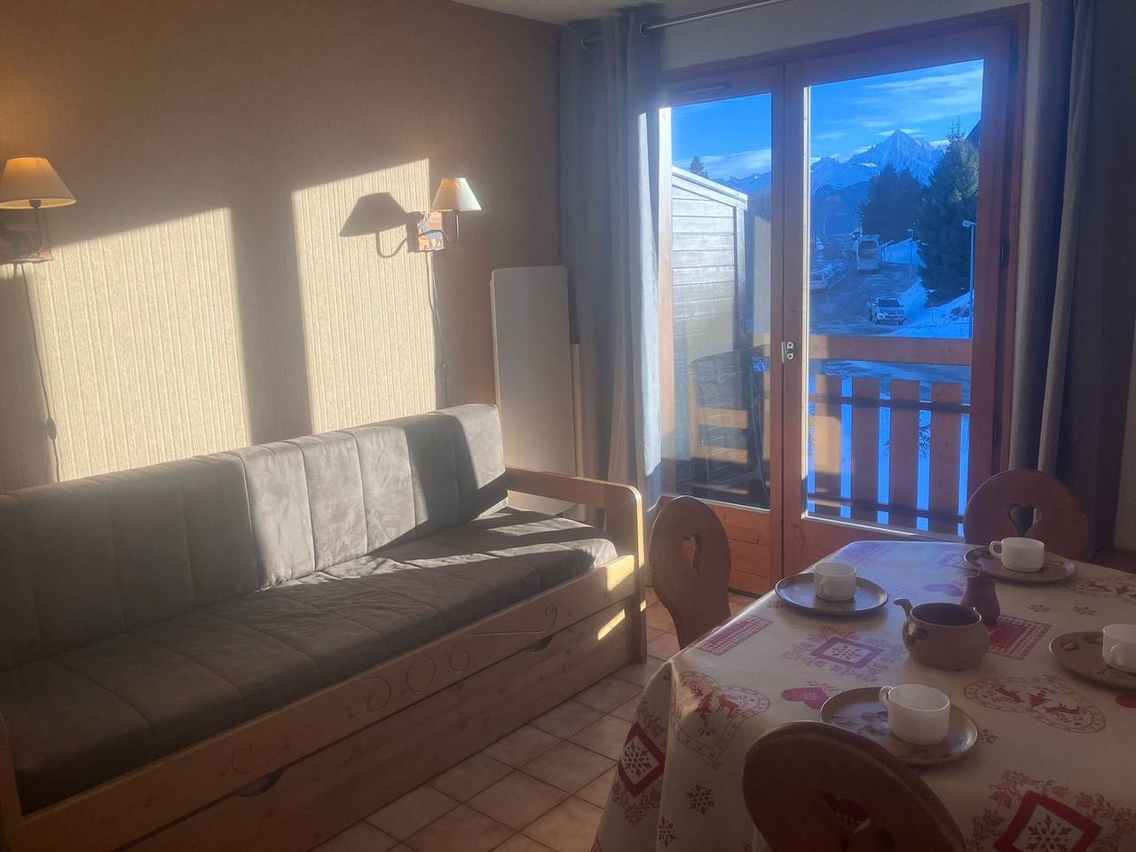 Ganze Wohnung, 2-Zimmer-Wohnung für 4 Pers, an der Piste, Parkplatz inklusive in Combloux, Pays du Mont-Blanc