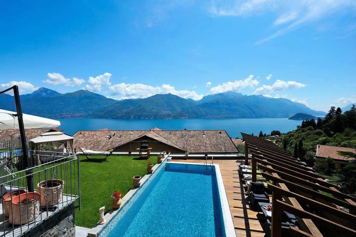 Bauernhof für 9 Personen, mit Terrasse und Seeblick sowie Pool, kinderfreundlich am Comer See