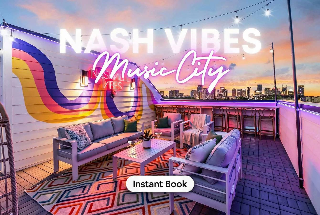 Hip Rooftop Deck Game Room in Downtown Nashville in Nashville, Tennessee