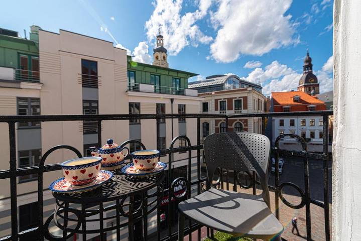 Ferienwohnung für 5 Personen, mit Ausblick und Balkon in Riga