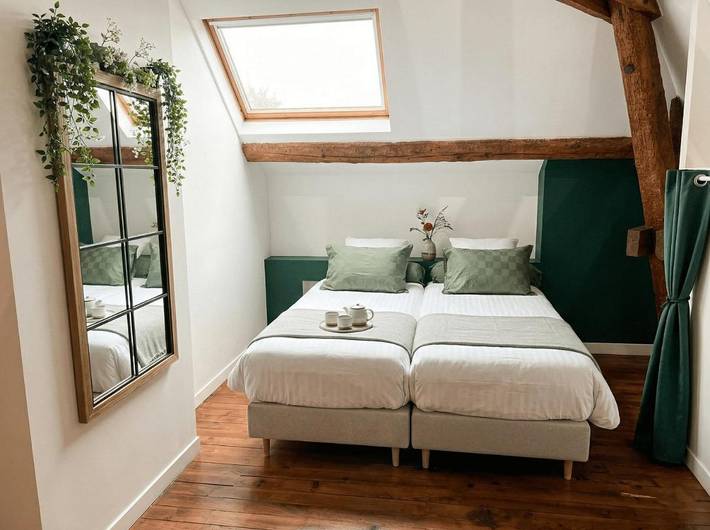 Chambre d’hôte pour 2 personnes, avec Terrasse ainsi que Jardin et Vue
