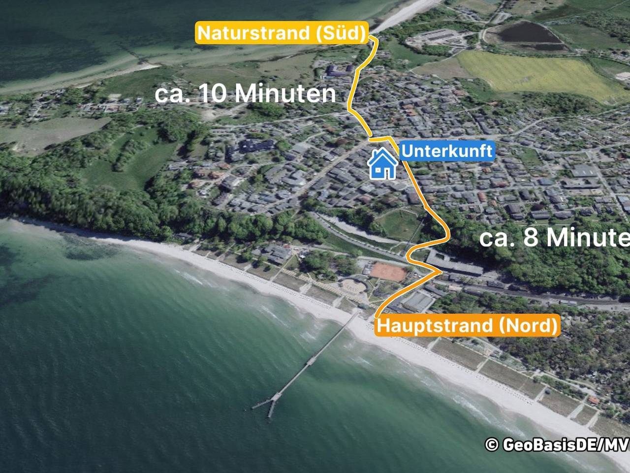 Ganze Ferienwohnung, Ostseebad Göhren Fewo 5 mit Südterrasse - Göhren 5 in Göhren, Rügen