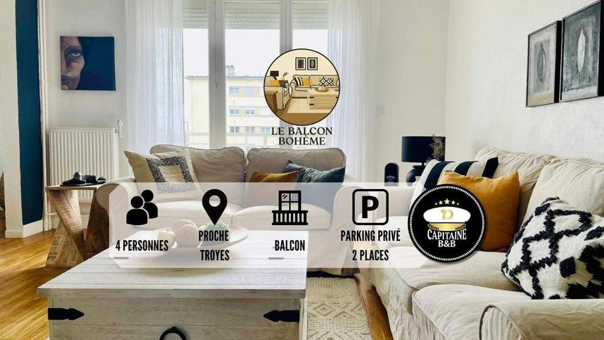 Gîte pour 4 personnes, avec balcon à Saint-André-les-Vergers