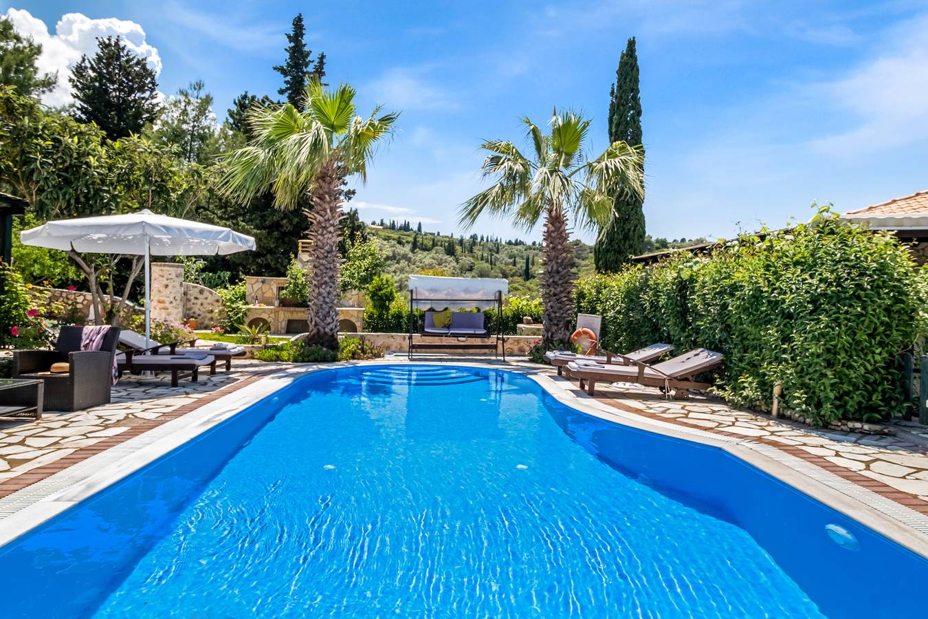 Villa "Evelyn" with Sea View, Private Pool & Wi-Fi in Greece
