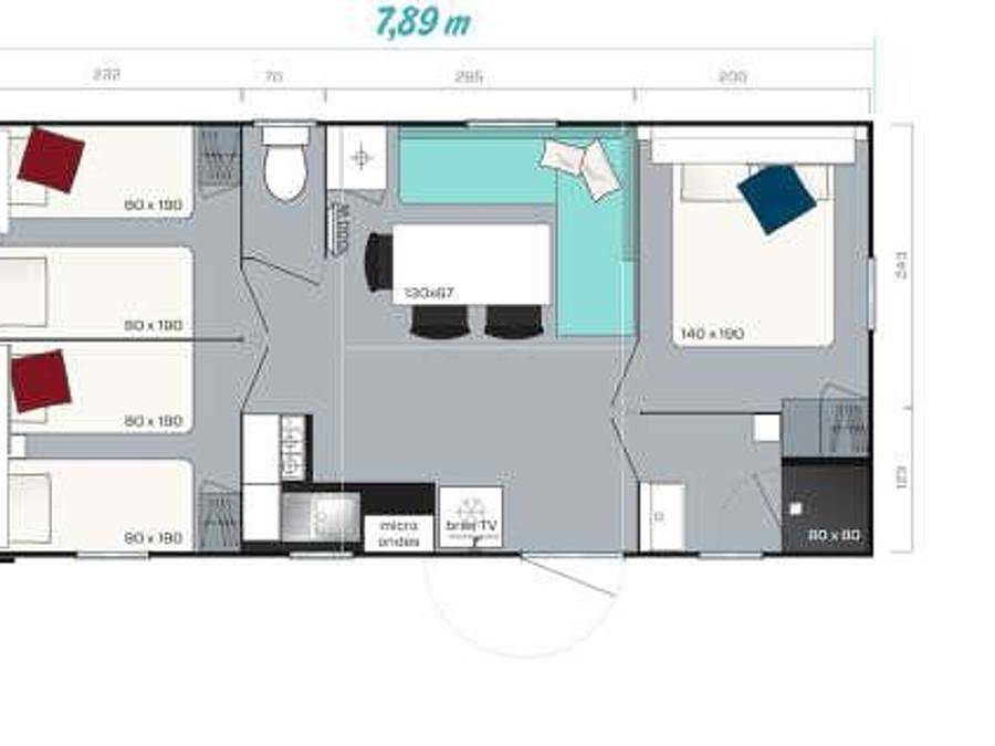Camping Lou Rouchetou - Mobilhome 6 personnes - Confort Plus Climatisation Tv 31 m² - 3Ch s in Les Vans, Parc national des Cévennes