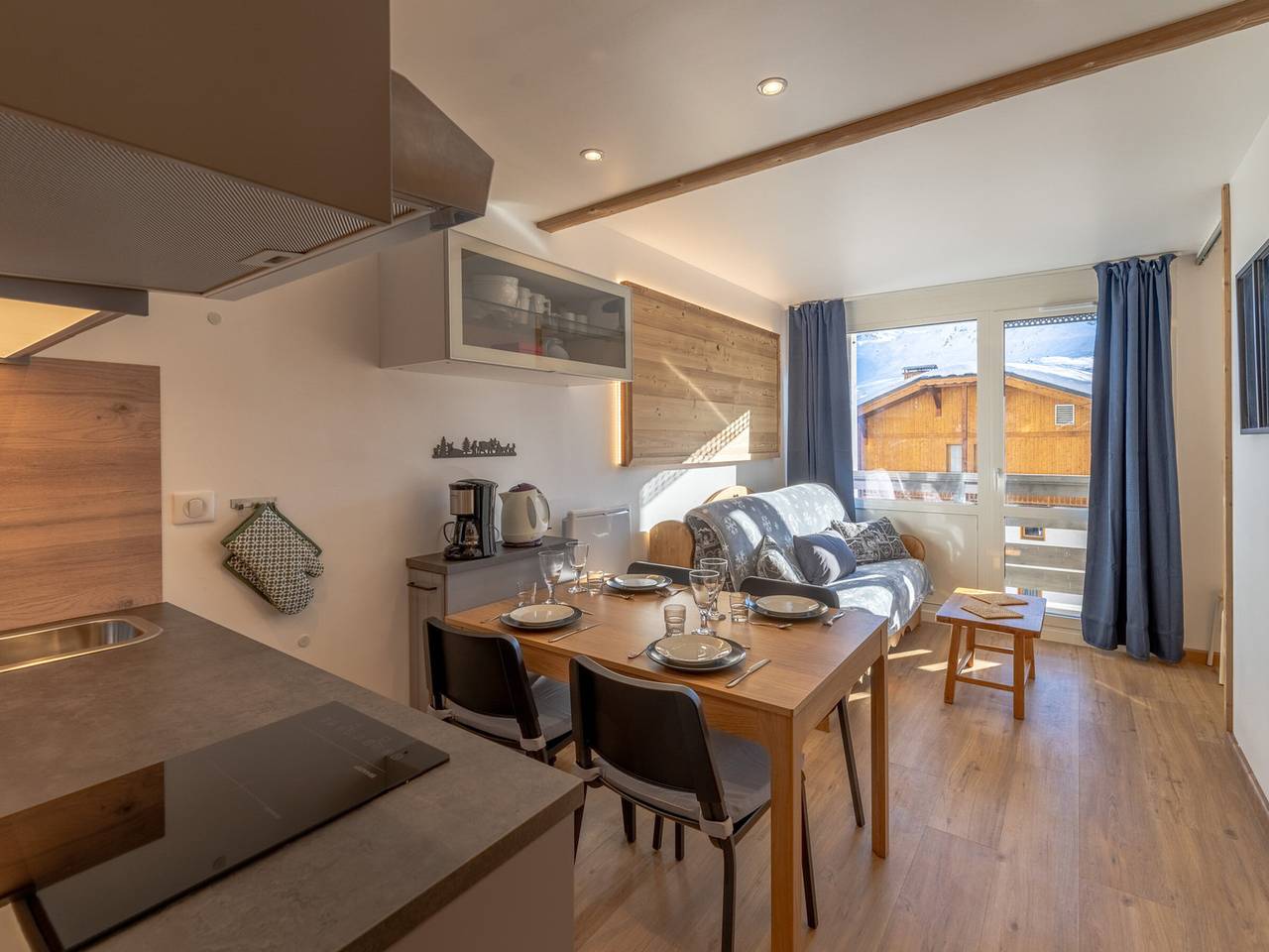 Ganze Wohnung, Renovierte Wohnung nahe den Pisten mit Wlan und inklusive Bettwäsche in Val Thorens, Les Trois Vallées