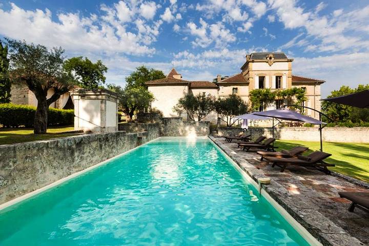 Maison de vacances pour 26 personnes, avec piscine et vue, animaux acceptés