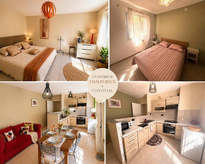 Appartement de vacances pour 4 personnes, avec terrasse et vue, animaux acceptés