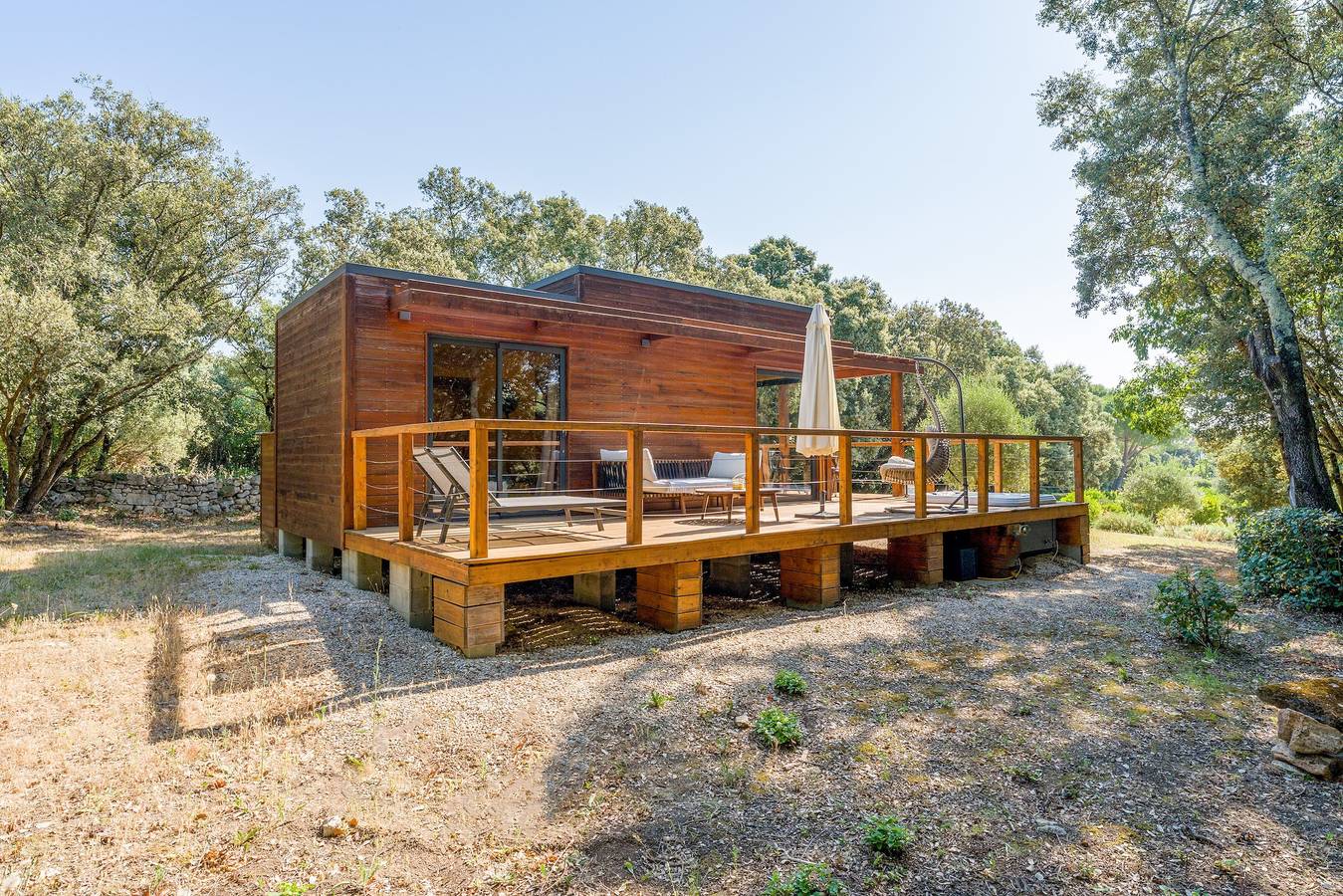 Casa de férias 'Lodge Exotique 1 - Mas De Rey' com terraço privado, Wi-Fi e ar condicionado in Arpaillargues-et-Aureillac, Nimes (Região)
