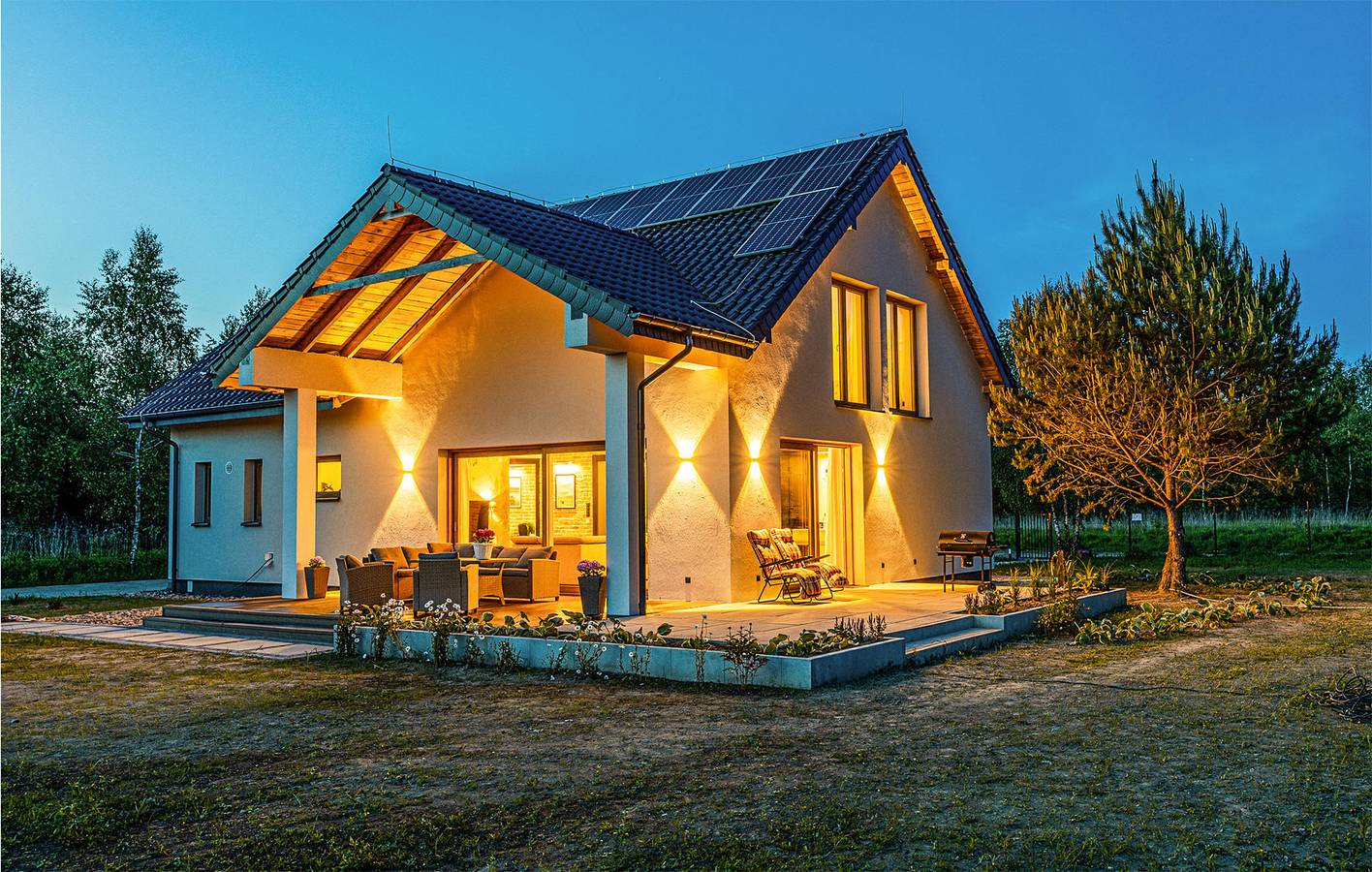 Ferienhaus für 8 Personen mit Ausblick in Powiat Olsztyński