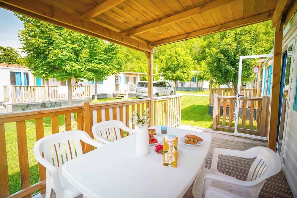Mobilehome with air conditioning, terrace and pool in Sami, Kefalonia